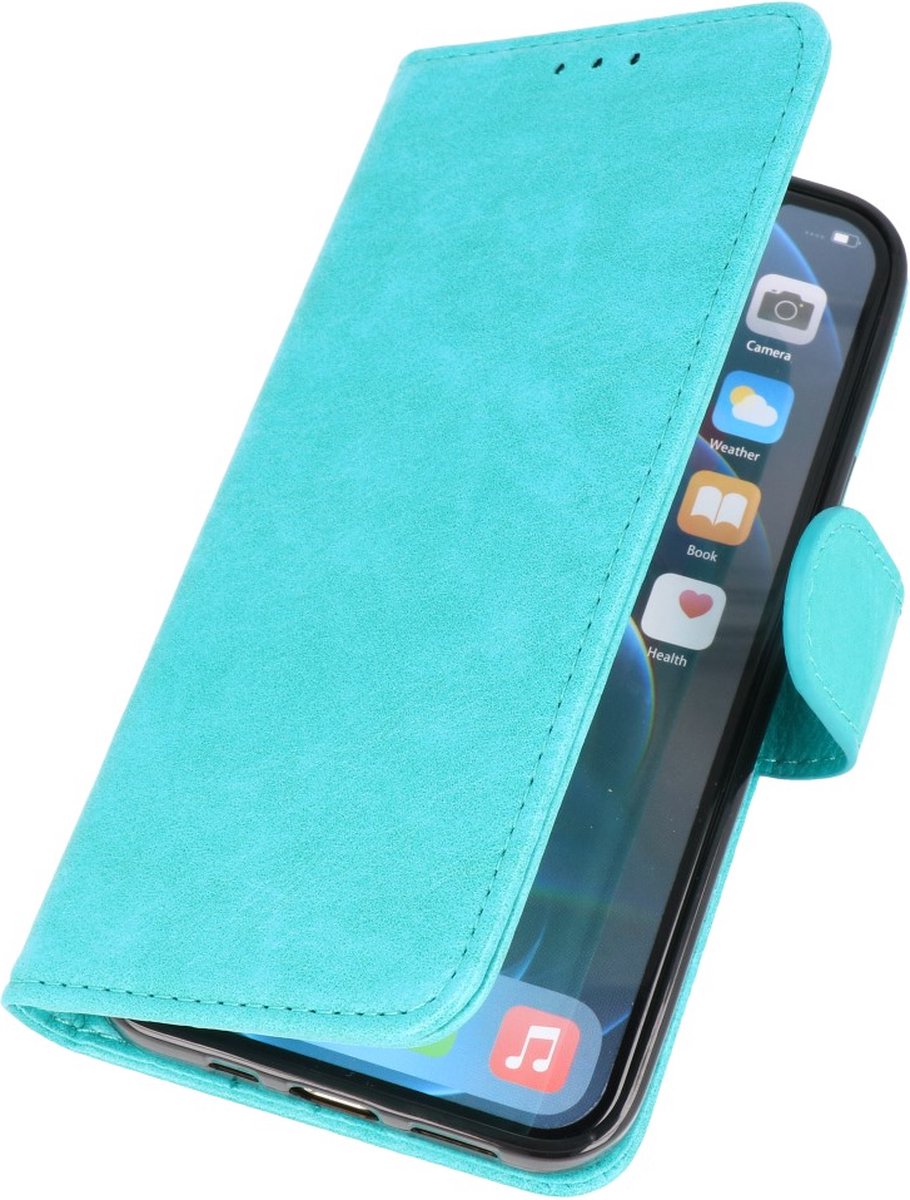 iPhone Xs Hoesje Book Case Telefoonhoesje Groen