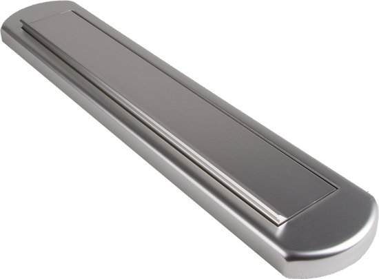 Ami Briefplaat met veer - type EP 970 - ovaal - aluminium - 360x74mm