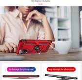 Mobigear Hoesje geschikt voor Samsung Galaxy S20 FE Telefoonhoesje Hardcase | Mobigear Armor Ring Backcover Shockproof met Ringhouder | Schokbestendig Galaxy S20 FE Telefoonhoesje | Anti Shock Proof - Goud