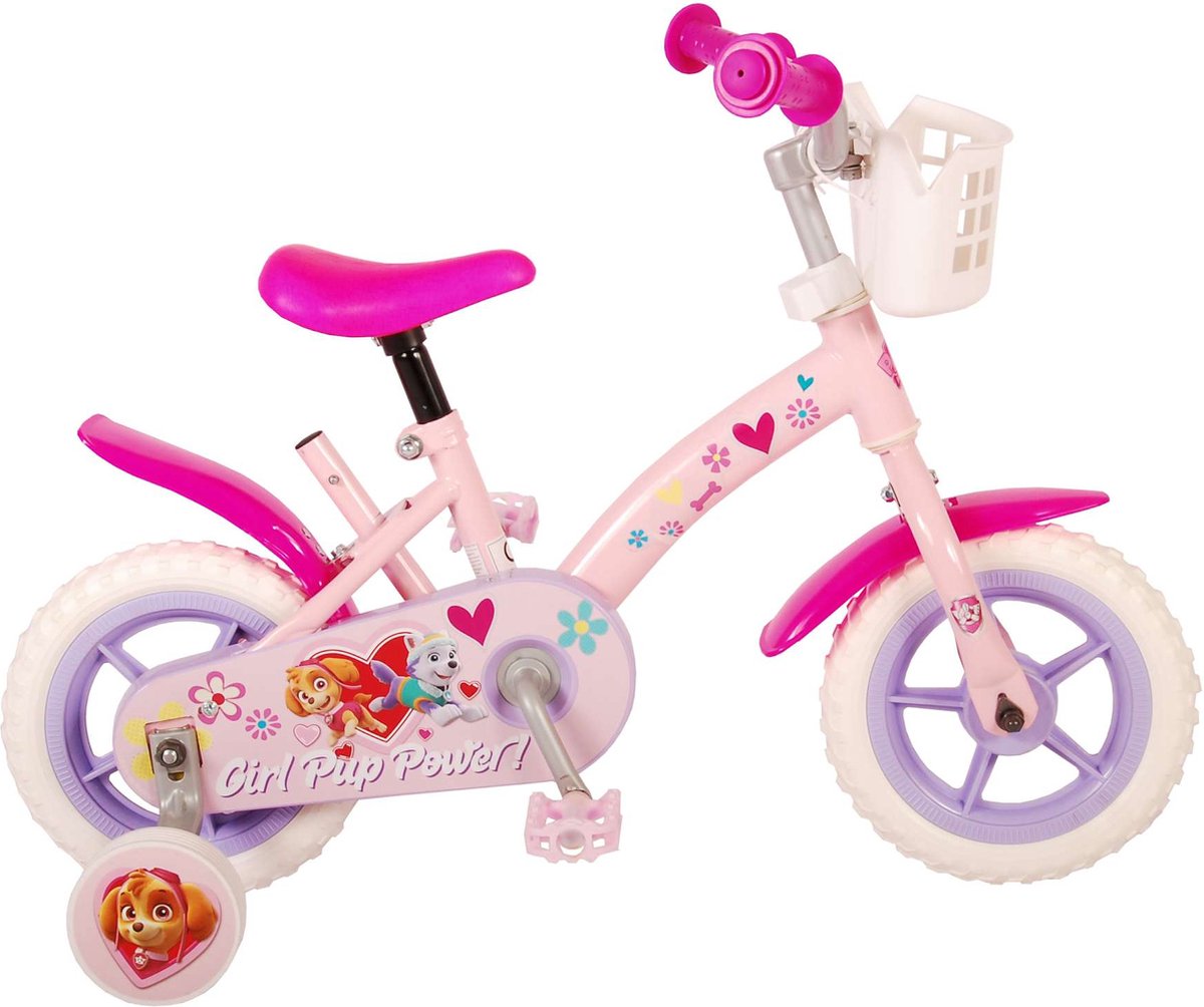 Paw Patrol Kinderfiets - Meisjes - 10 inch - Roze - Doortrapper