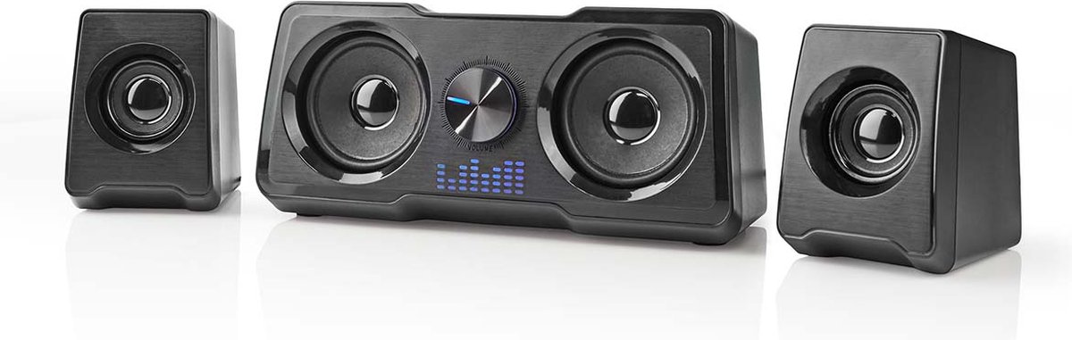 Nedis Gaming Speaker - Speaker-kanalen: 2.2 - USB Gevoed - 3,5 mm Male - 48 W - LED - Volumebediening