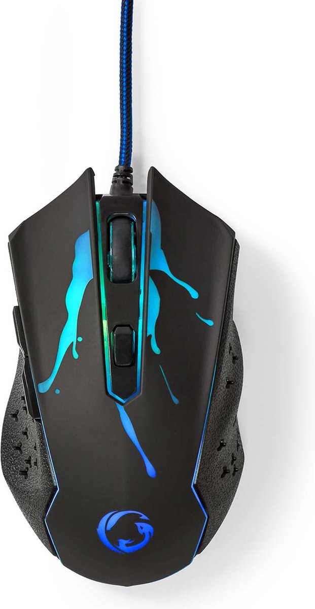 Nedis Gaming Muis - Bedraad - 1200 / 1800 / 2400 / 3600 dpi - Instelbare DPI - Aantal knoppen: 6 - Programmeerbare knoppen - Rechtshandig - 1.50 m - LED thumbnail 3