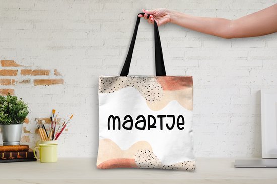 MuchoWow® Sac bandoulière - Sac de plage - Big Shopper - Sac shopping - Maartje - Pastel - Fille - 45x45 cm - Sac en coton