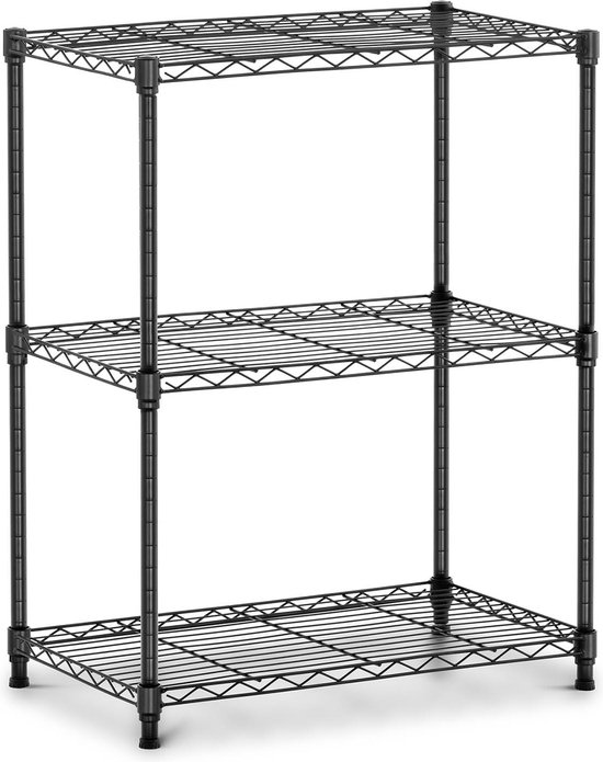 Royal Catering Metalen opbergrek - 60 x 35 x 77 cm - 120 kg - zwart