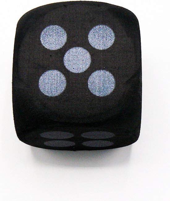 2 Pack Mega Dobbelstenen Zwart - 65mm x 65mm Mega Grote Dobbelstenen | bol