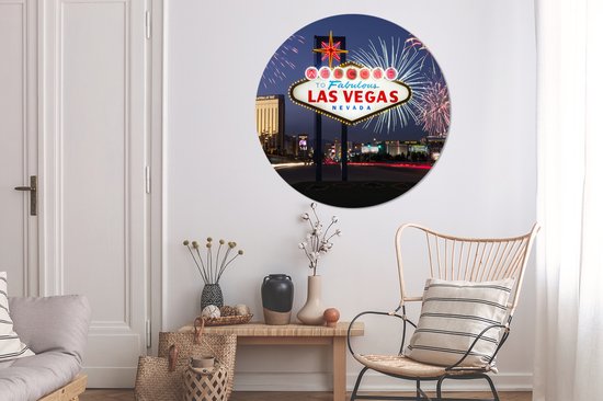Panneau de bienvenue Las Vegas - United States Wall Circle aluminium