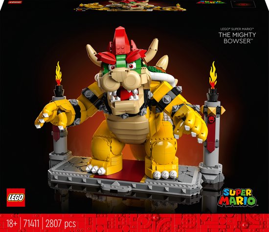LEGO Super Mario De machtige Bowser, Bouwbaar 3D Model, Verzamelitem & Cadeau Idee - 71411