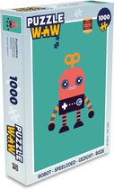 Puzzel Robot - Speelgoed - Gezicht - Roze - Jongens - Kinderen - Legpuzzel - Puzzel 1000 stukjes volwassenen
