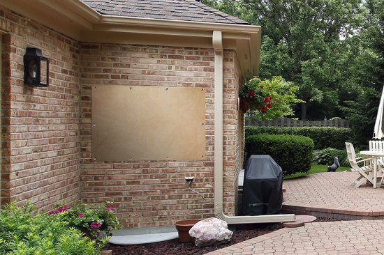 Affiche de jardin structure en cuir couleur claire 120x80 cm - Toile de jardin / Toile d'extérieur / Peintures d'extérieur (décoration de jardin)