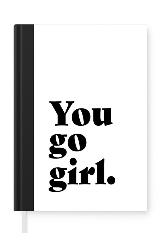 Carnet - Cahier d'écriture - Dictons - You go girl - Filles - Enfants - Citations - Carnet - Format A5 - Bloc-notes