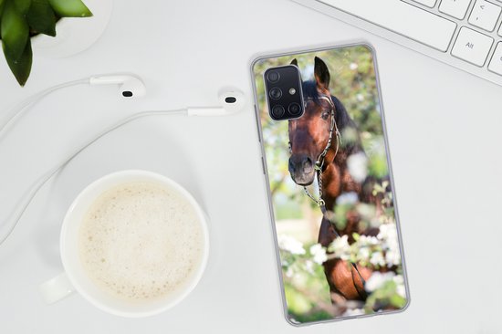 Coque Samsung Galaxy A51 5G - Cheval - Blossom - Printemps - Siliconen