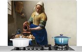 Spatscherm - Melkmeisje - Schilderij - Vermeer - Oude meesters - Keuken - Spatwand - Spatscherm keuken - 120x80 cm - Keuken achterwand