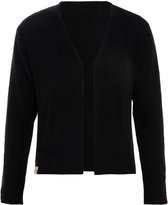 Gilet tricoté Ella Knit Factory - Gilet tricoté pour femme - Gilet d'été pour femme - Gilet court à hauteur de hanches - Gilet femme en 50 % coton et 50 % acrylique - Zwart - 40/42