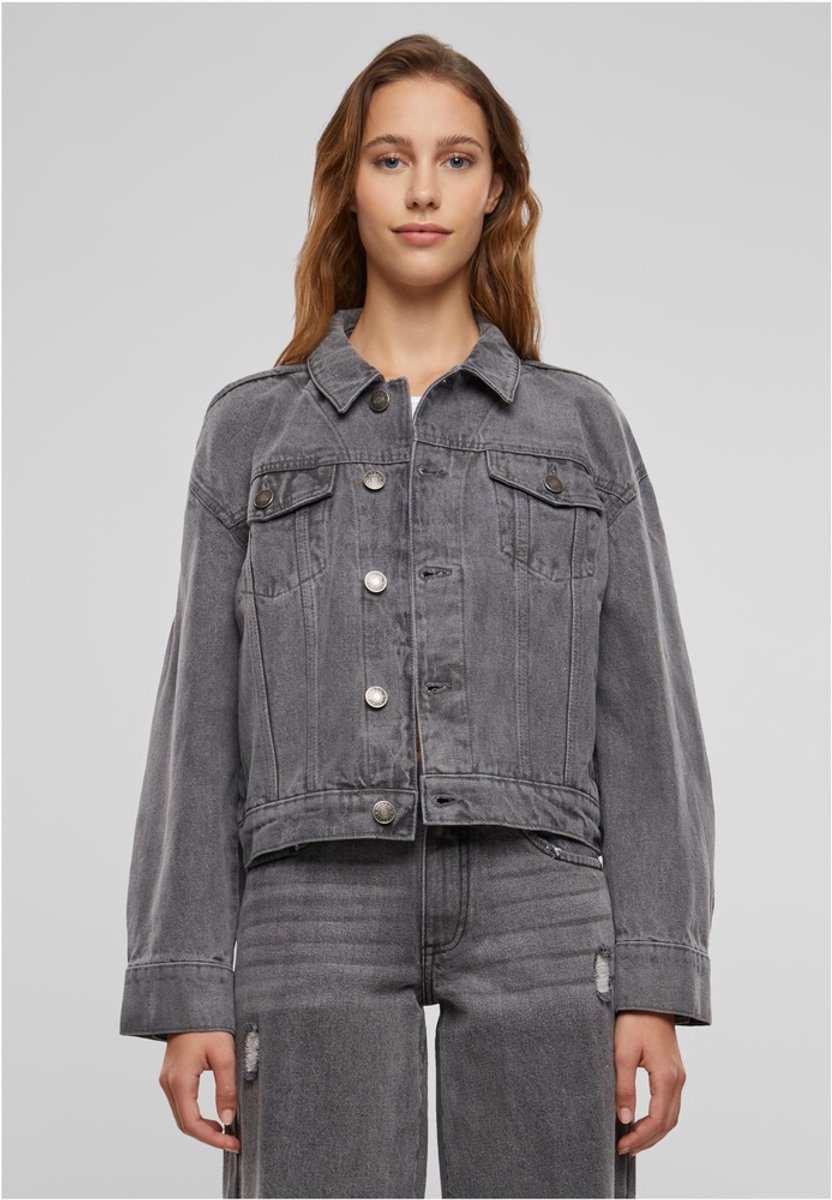 Urban Classics 80‘s Oversized Spijkerjas S Grijs