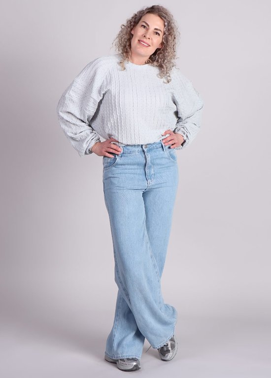Homage Flowy palazzo jeans light soft blue