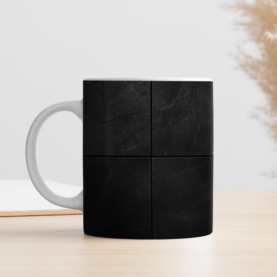 Mug - Tasse à café - Zwart - carrelages - Tasses - 350 ml - Tasse - Tasses à café - Tasse à thé