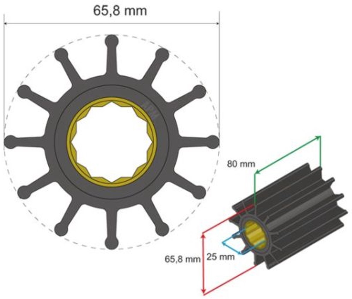 Premium Impeller kit nr. 06-01-020