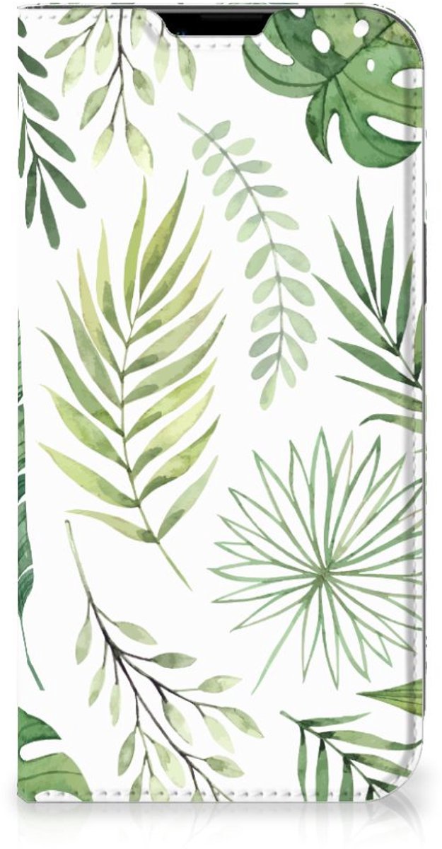 Standcase Hoesje voor Apple iPhone 14 Plus Smart Cover Leaves
