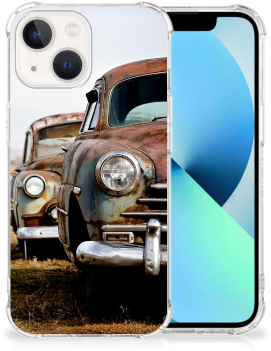 iPhone 13 Anti-shock Hoesje met foto Vintage Auto