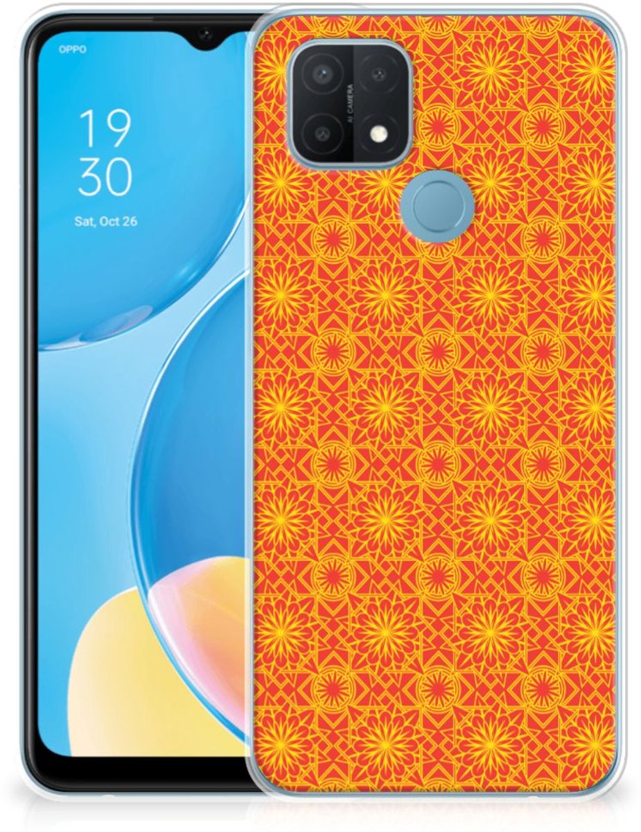 OPPO A15 TPU bumper Batik Oranje