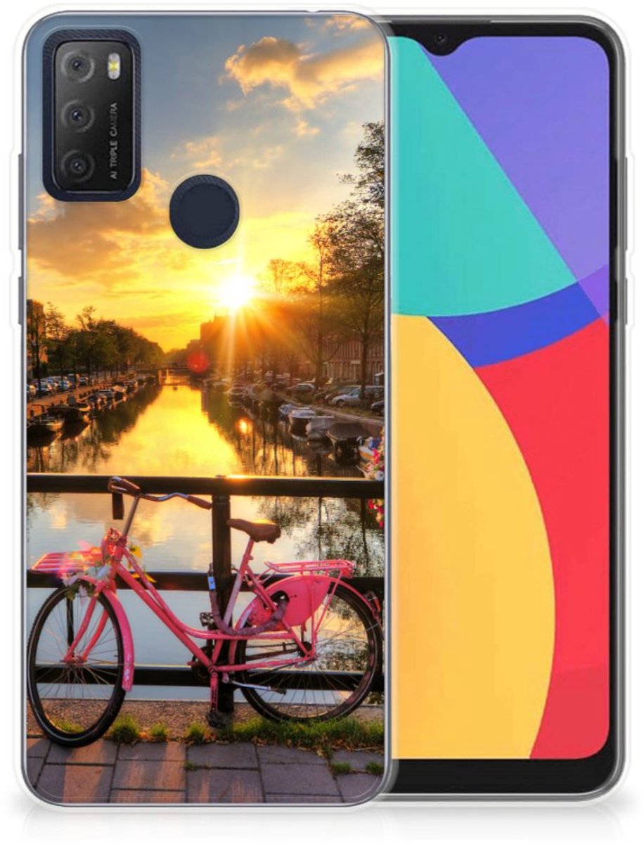 Alcatel 1S (2021) Siliconen Back Cover Amsterdamse Grachten