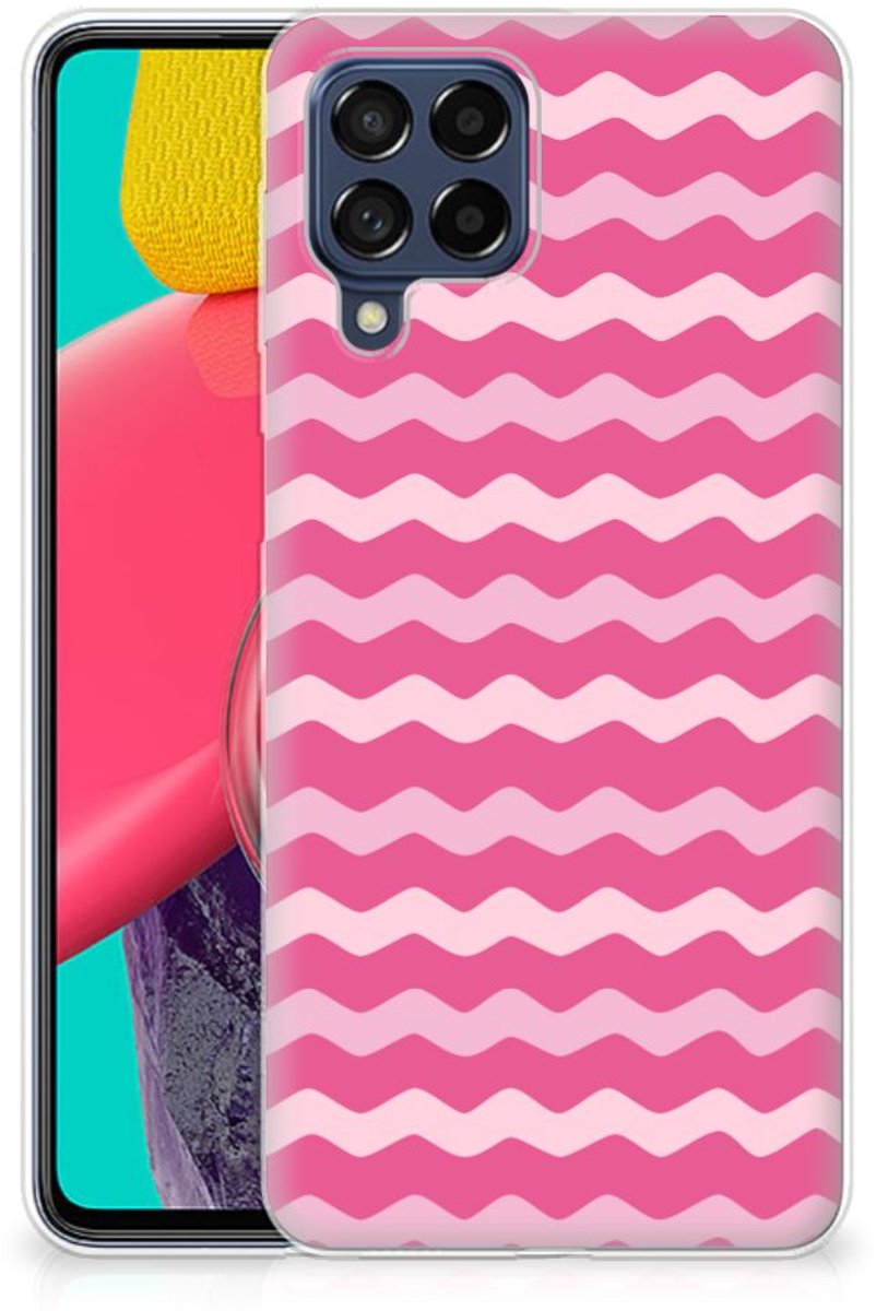 Samsung Galaxy M53 TPU bumper Waves Pink