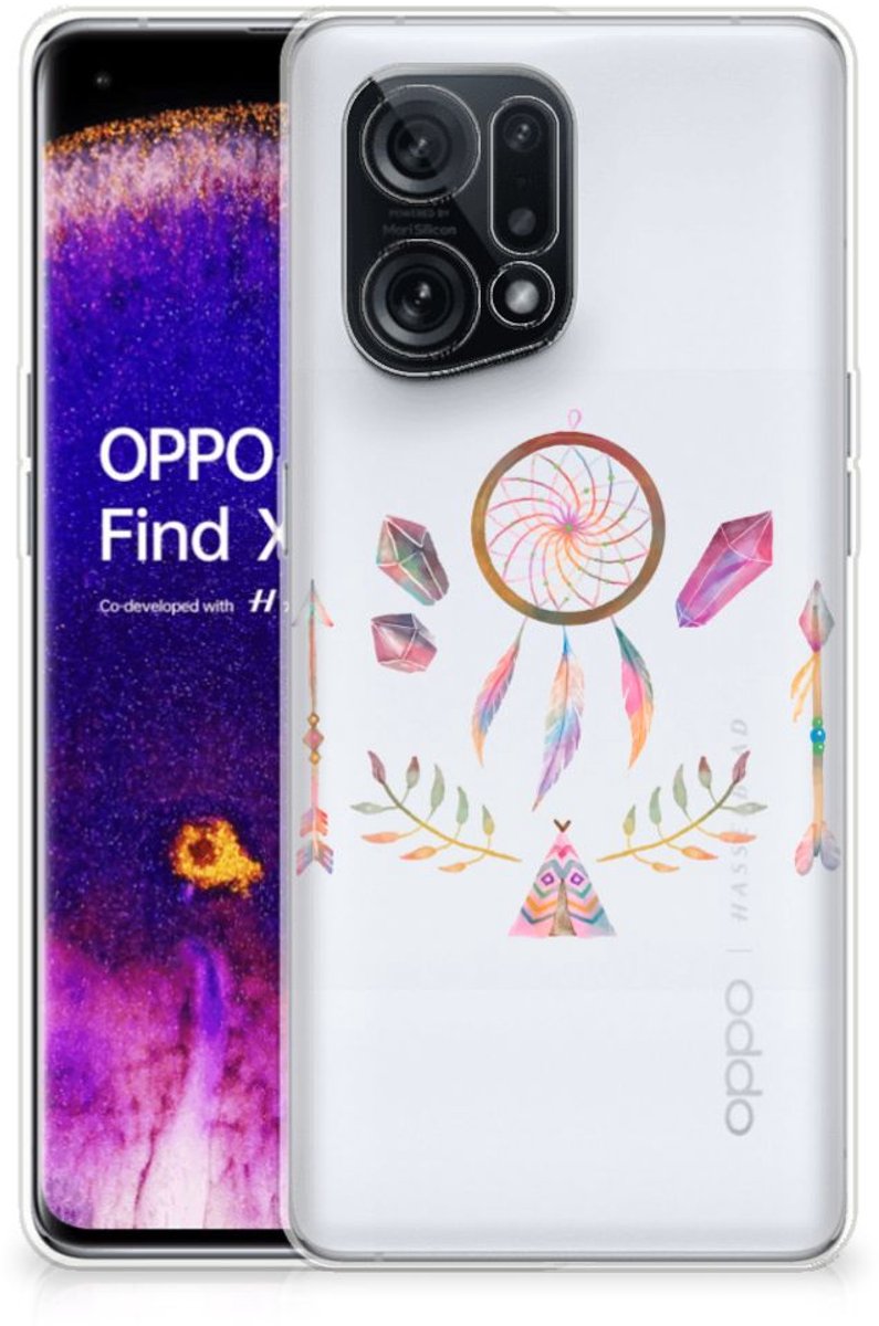 OPPO Find X5 Telefoonhoesje met Naam Boho Dreamcatcher