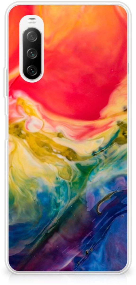 Hoesje maken Sony Xperia 10 III Watercolor Dark