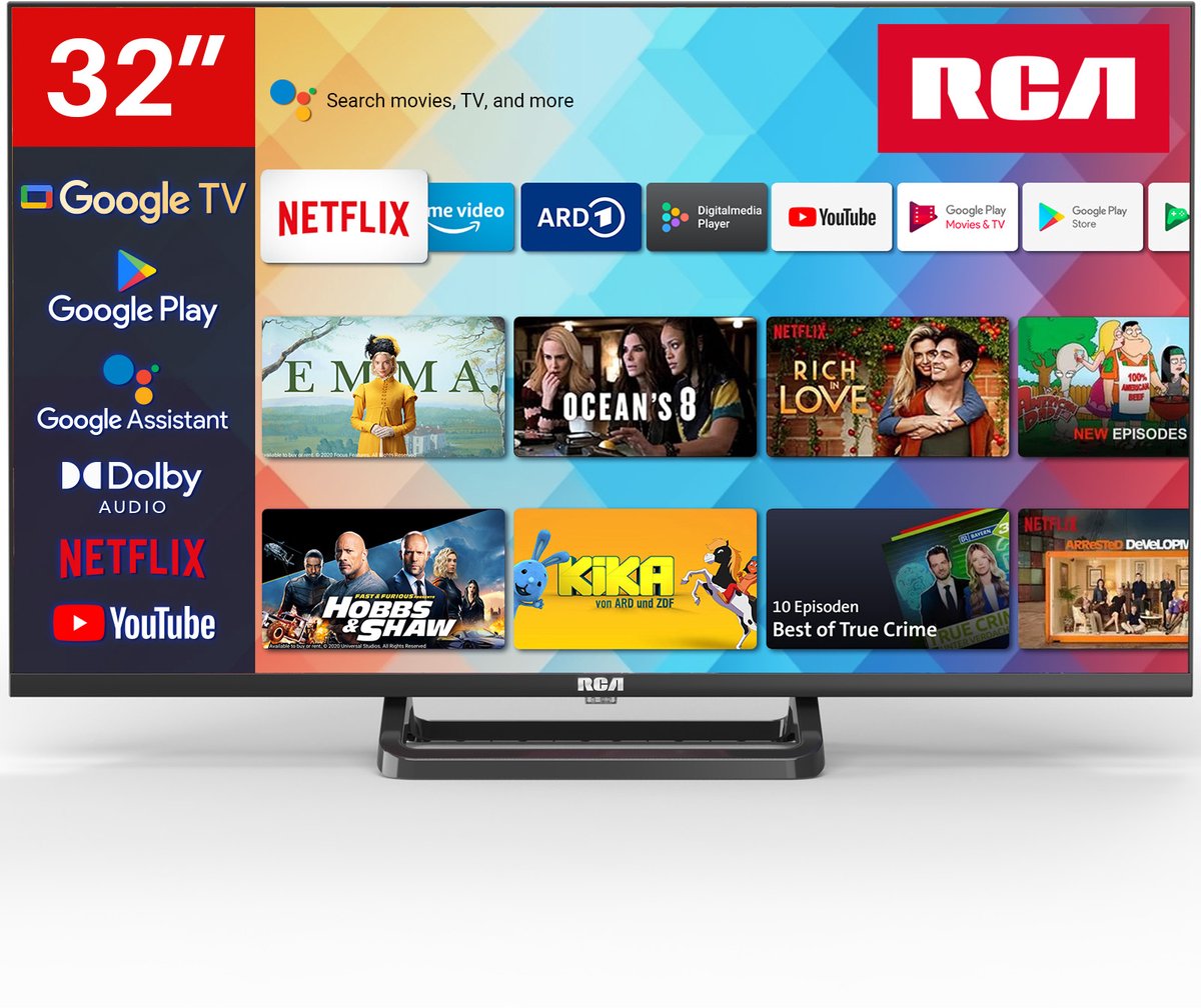 RCA Ultra HD TV | 32 inch DLED | Triple Tuner | HDMI | CI+ | SRG32HQ1C - RCA - €134,99