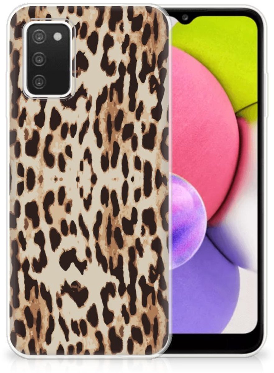 Samsung Galaxy A03S TPU Hoesje Leopard