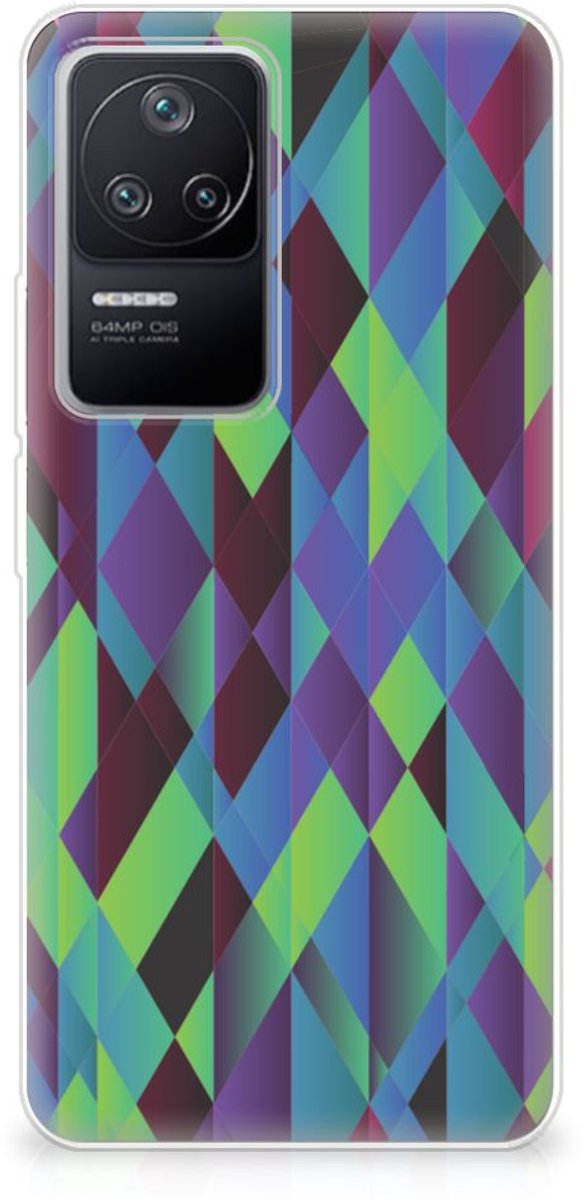 Xiaomi Poco F4 TPU Hoesje Abstract Green Blue