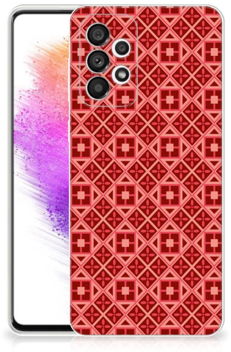 Samsung Galaxy A73 5G TPU bumper Batik Rood