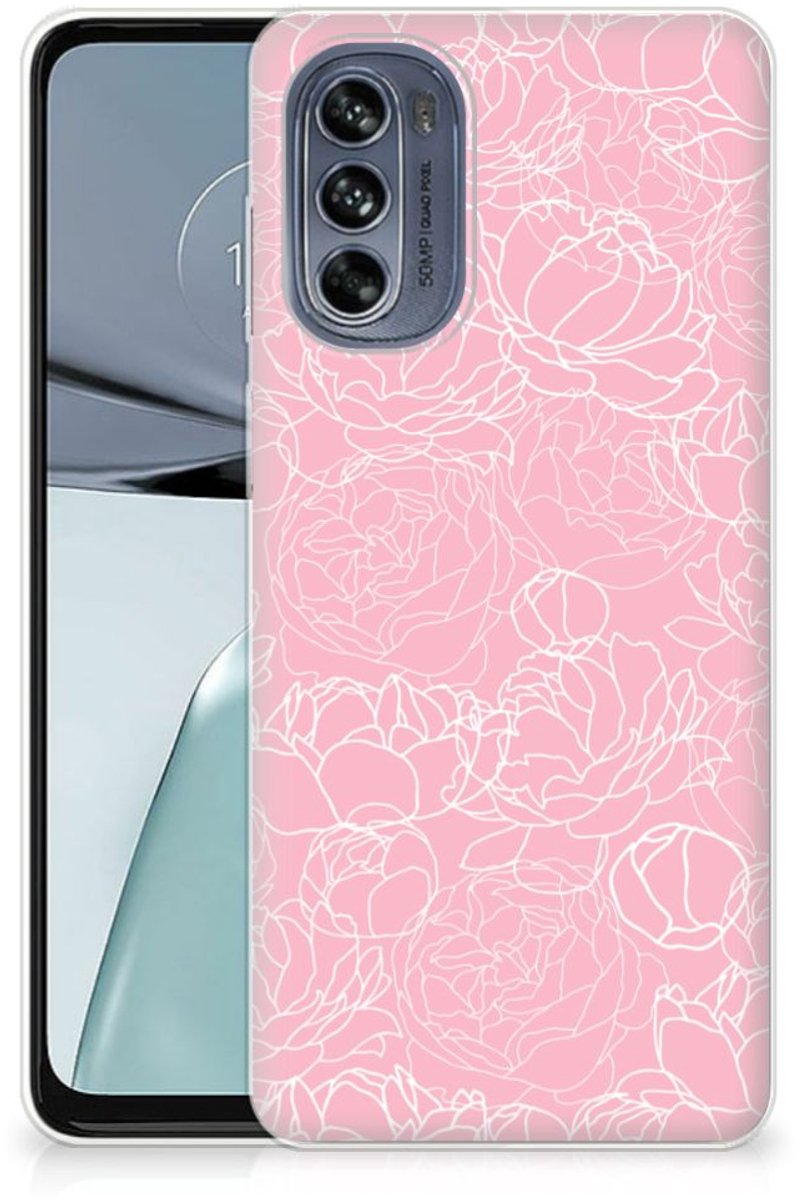 Motorola Moto G62 5G TPU Case White Flowers