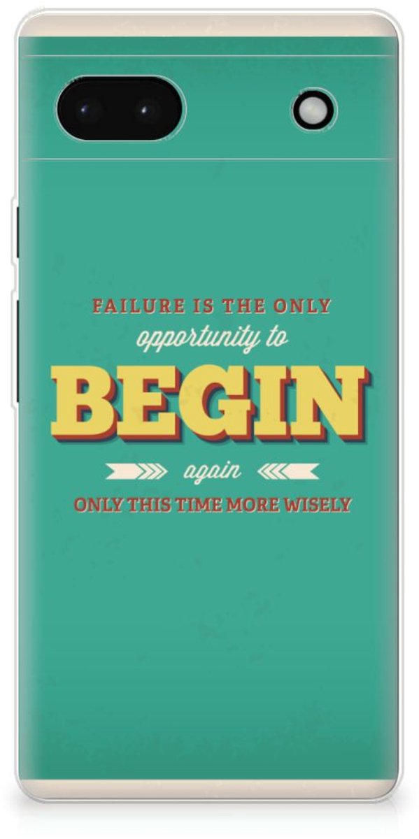 Google Pixel 6A Siliconen hoesje met naam Quote Begin
