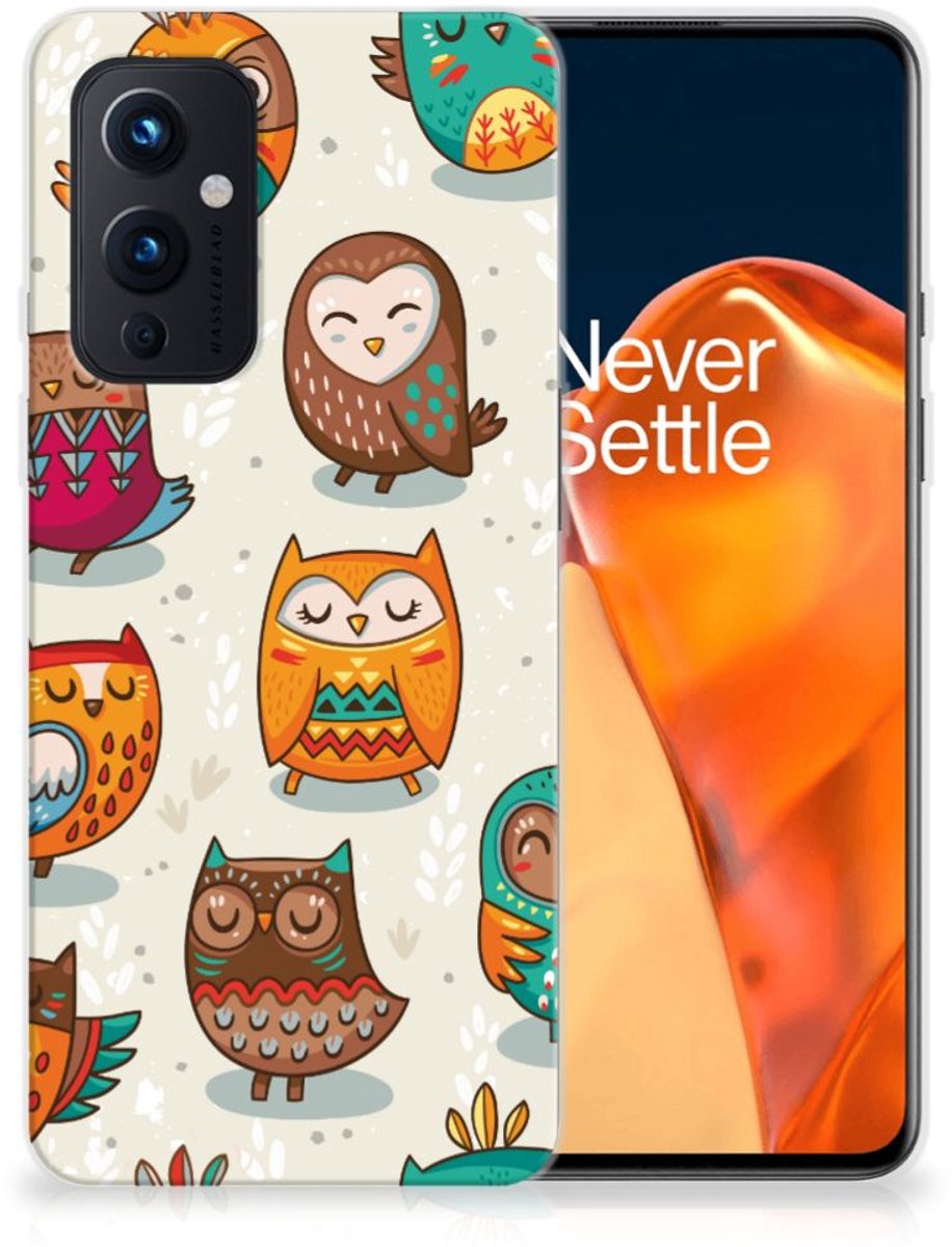 OnePlus 9 TPU Hoesje Vrolijke Uilen