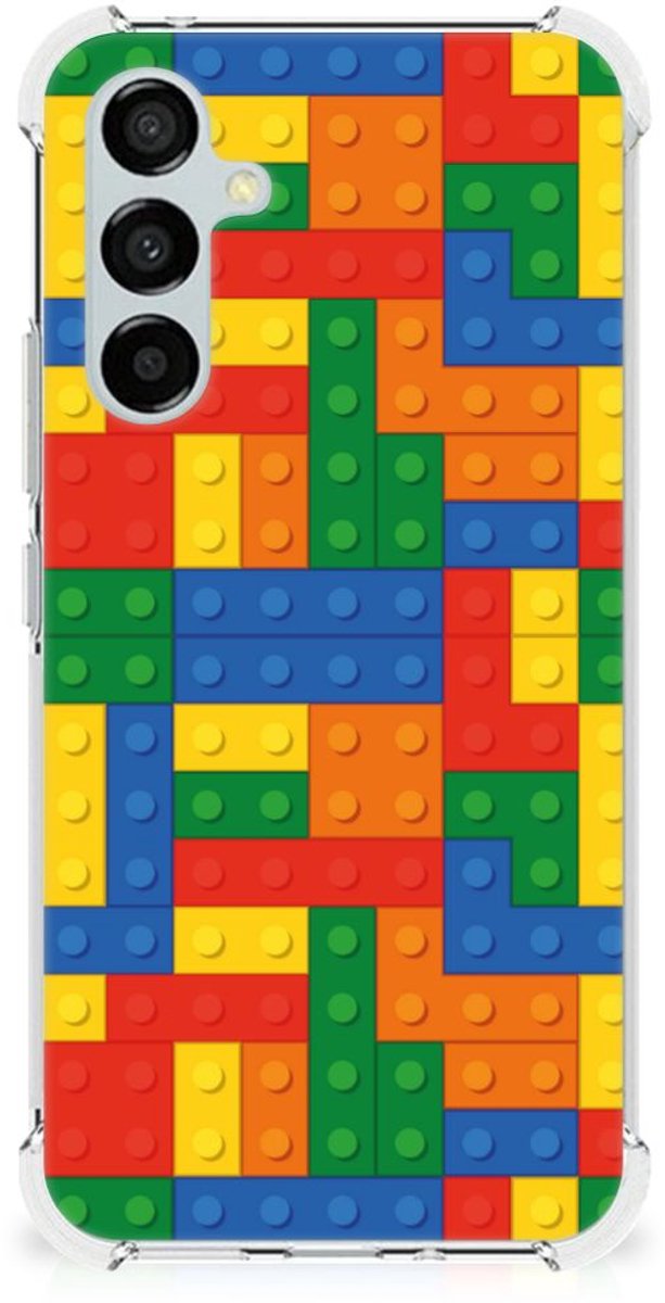 Samsung Galaxy A54 Doorzichtige Silicone Hoesje Blokken