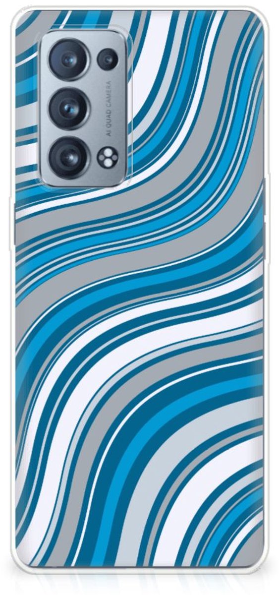 OPPO Reno 6 Pro Plus 5G TPU bumper Waves Blue