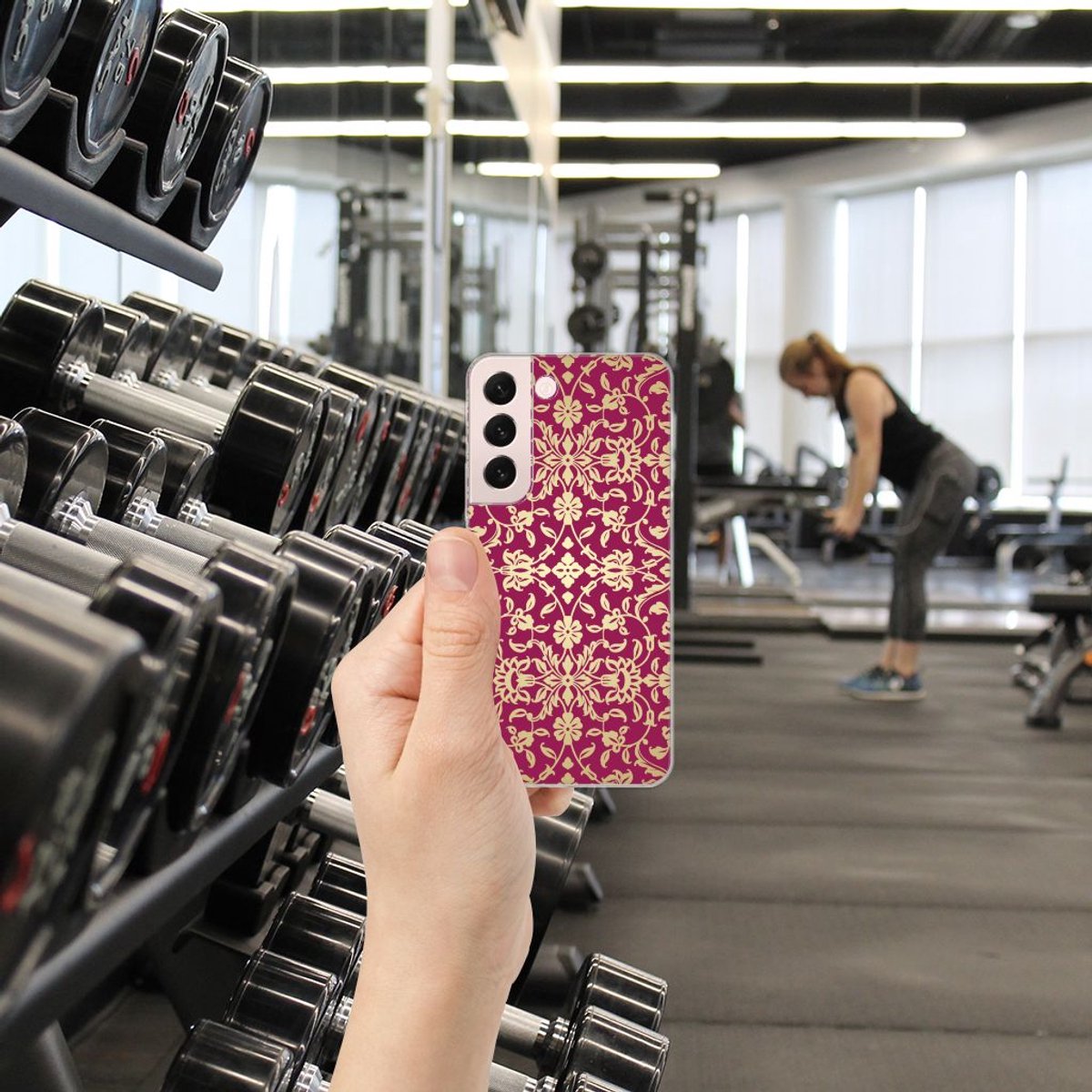Siliconen Hoesje Samsung Galaxy S22 Barok Pink