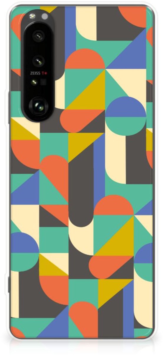 Back Cover voor Sony Xperia 1 III TPU bumper Funky Retro