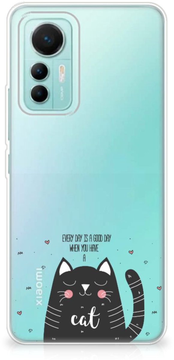 Xiaomi 12 Lite Telefoonhoesje met Naam Cat Good Day