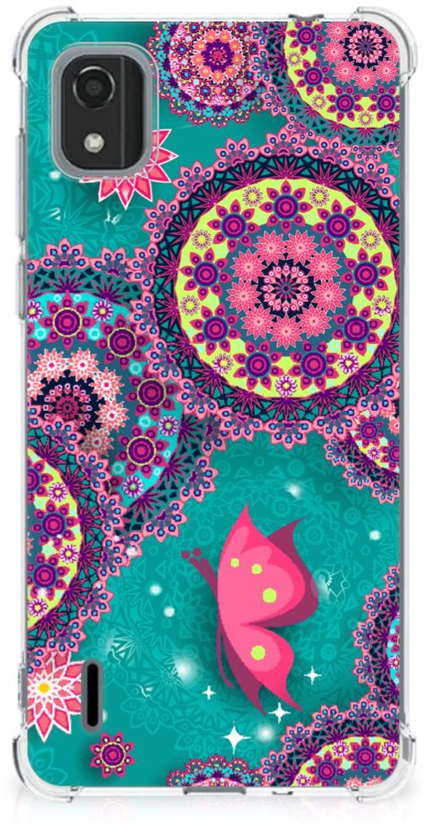Nokia C2 2nd Edition Back Cover Cirkels en Vlinders