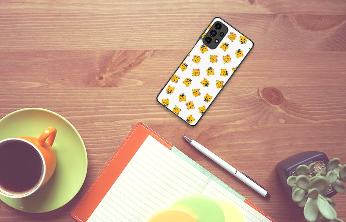 Back Case voor Samsung Galaxy A13 4G Katten Emojis