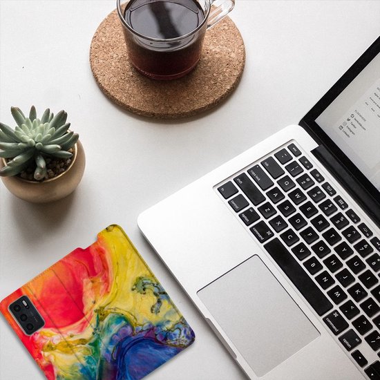 Étui support OPPO A16/A16s Smart Cover Aquarelle Foncé