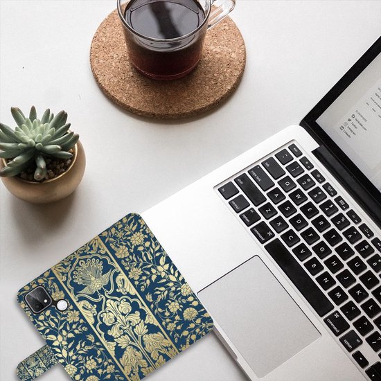 Coque Photo OPPO A15 Coque Téléphone Fleurs Beige