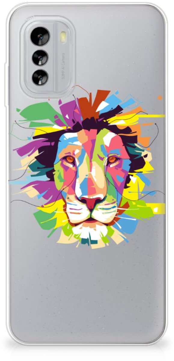 Back Cover voor Nokia G60 Telefoonhoesje met Naam Lion Color