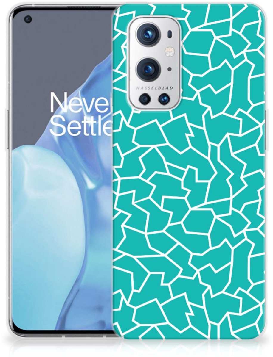 OnePlus 9 Pro Hoesje maken Cracks Blue