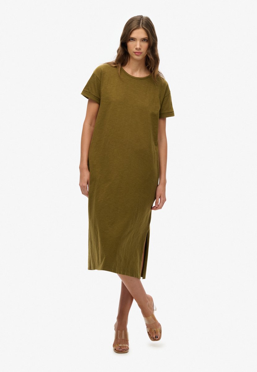 Superdry Midi T-shirtjurk Dames Jurken Creme