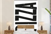 Behang - Fotobehang Pizza - Japandi - Decoratie - Vintage - Breedte 225 cm x hoogte 350 cm