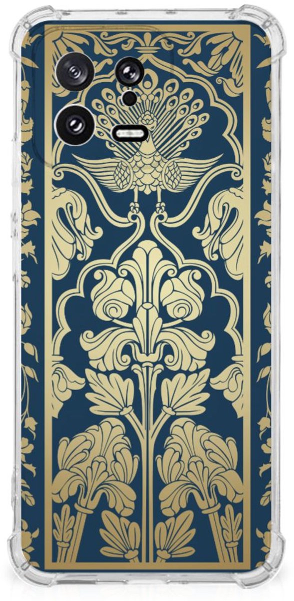 TPU Case Anti-Shock voor Xiaomi 13 Case Beige Flowers