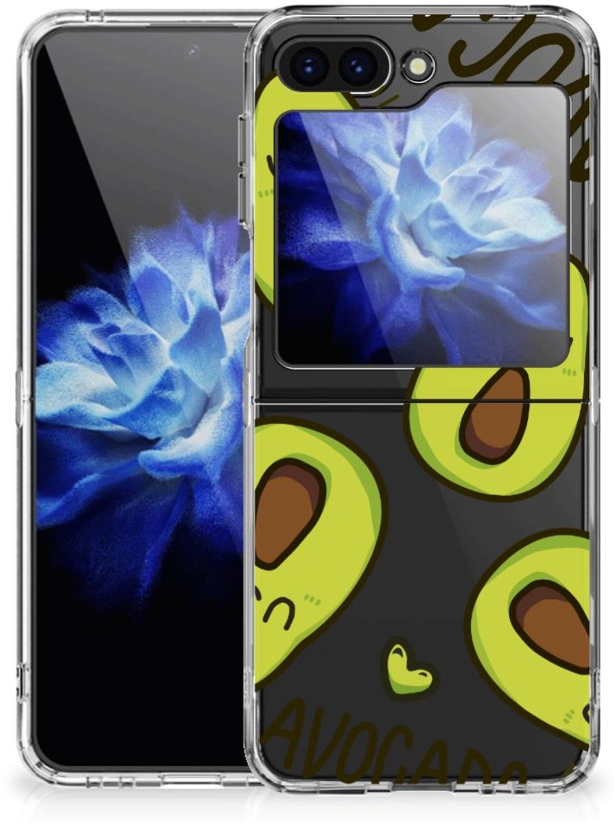 Samsung Galaxy Z Flip 5 Telefoonhoesje met Naam Avocado Singing
